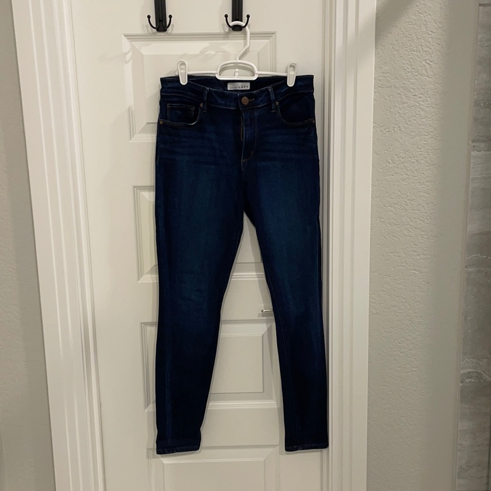 Loft denim leggings. Zip fly. Worn twice. Size 6.